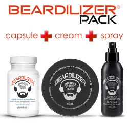 Pack Beardilizer Cápsulas, Spray y Crema